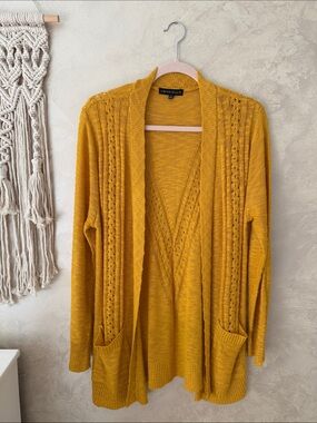 Love Ellie Gold Open-Front Cardigan XL
